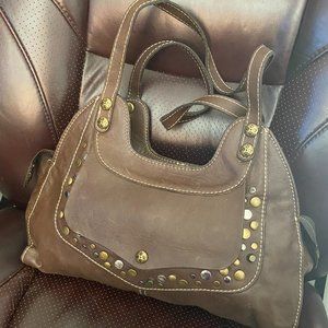 Brown Leather Patricia Nash Shoulder Bag